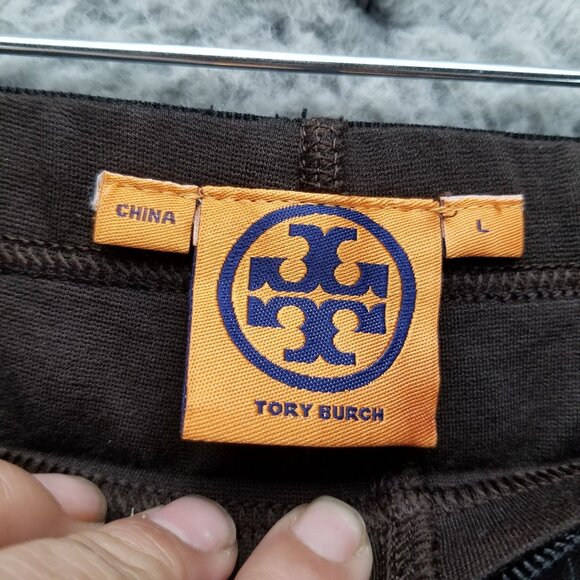 Tory Burch Pants Womens Large Brown Terry Equestrian Riding Breeches *Read* - Picture 3 of 11